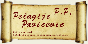 Pelagije Pavičević vizit kartica